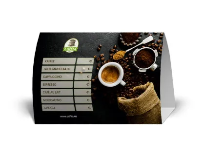 Caffia Présentoir de table café avec étiquette de prix, 10 pièces